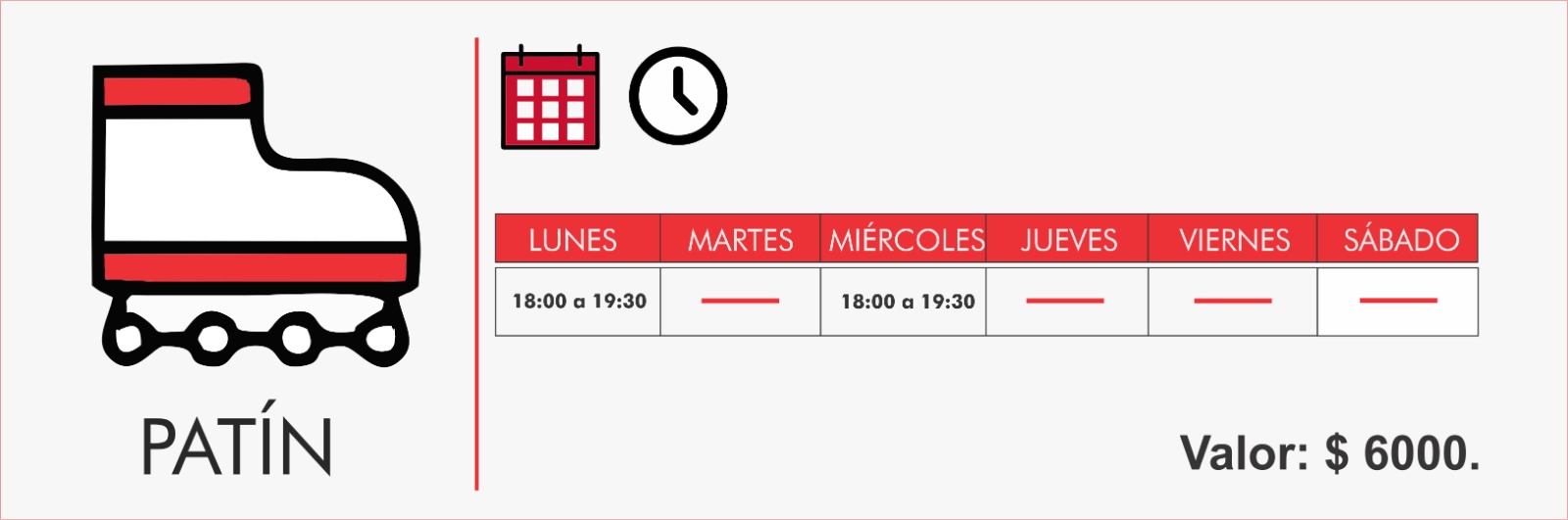 CADV - Patín horarios